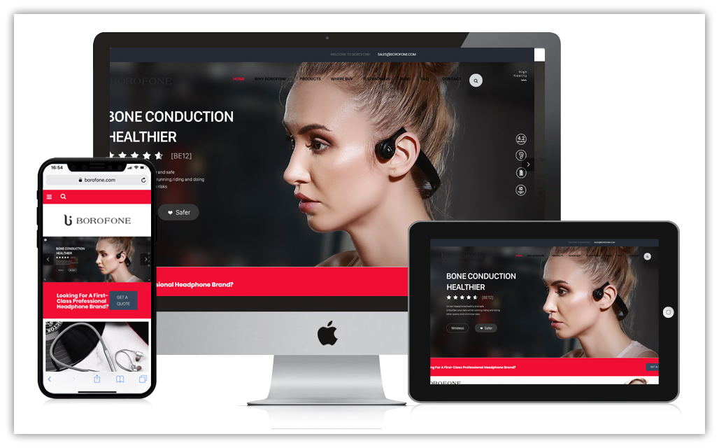 響應(yīng)式藍牙音響網(wǎng)站建設(shè)