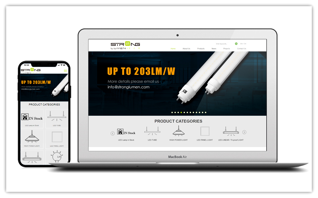 LED照明營銷型網(wǎng)站建設(shè)-繁落信息技術(shù)"